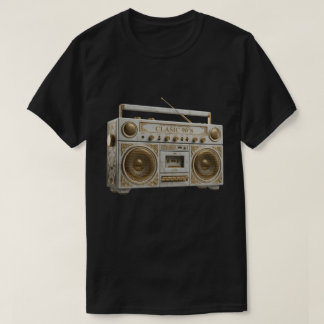 Luxury Marble & Gold Vintage 90s Boombox Radio T-Shirt