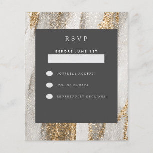 Luxury Marble Gold  white and grey RSVP