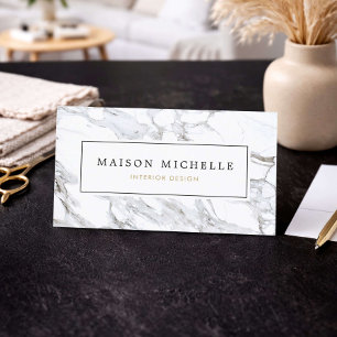 Luxury Marble Interior Designer Business Card