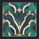 Luxury Marble Mosaic Art Deco Blue Gold & Teal Square Wall Clock<br><div class="desc">Add a touch of modern elegance and Art Deco luxury to your space with this stunning wall clock. Featuring a marble mosaic texture in rich blue, gold, and teal hues, this timepiece blends retro vintage charm with contemporary sophistication. Intricate damask vintage flowers, Greek key mandala patterns, and meander borders create...</div>