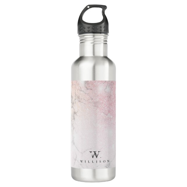 Luxury Marble Personalised 710 Ml Water Bottle (Front)