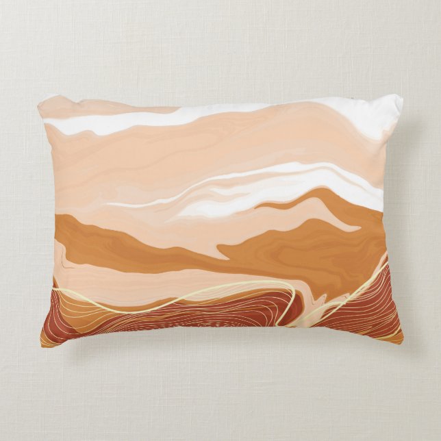 Luxury marble texture background design. Liquid ma Decorative Cushion (Front)