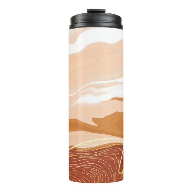 Luxury marble texture background design. Liquid ma Thermal Tumbler (Front)