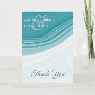 Luxury Marble Wedding Thank You Card