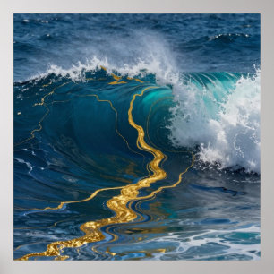 Luxury Marine Currents Poster