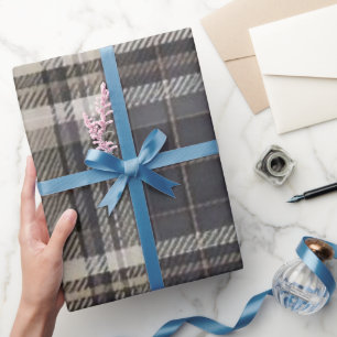 Luxury Masculine Modern Tartan Gift Wrap