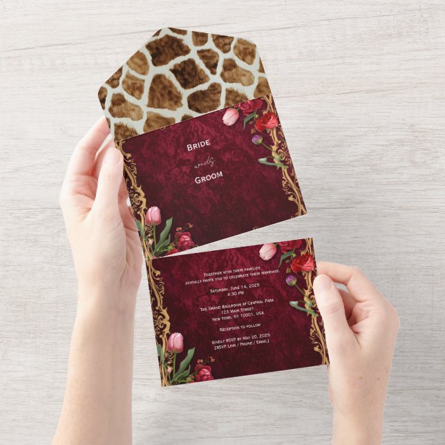 Luxury Matte Wedding Invitation Package (Tearaway)