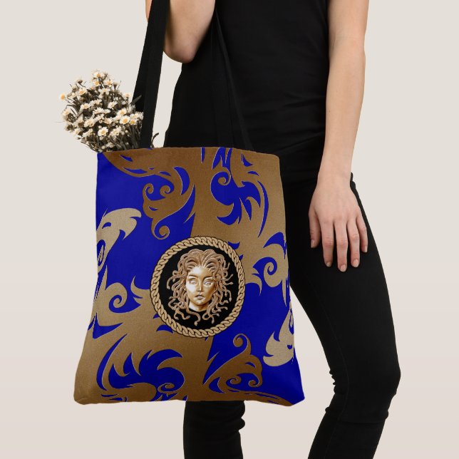 Luxury Medusa Baroque Tote Bag (Close Up)