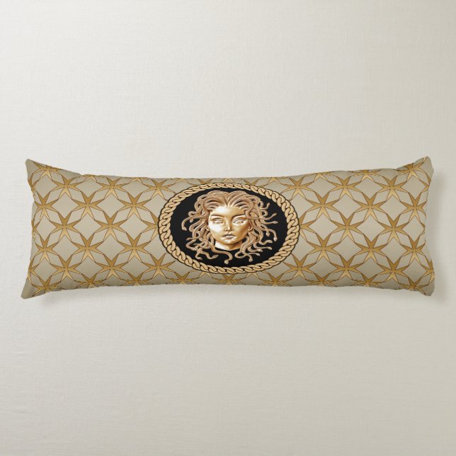 Luxury Medusa Gold  Body Pillow (Front)