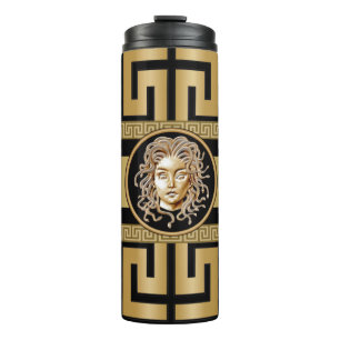 Luxury Medusa Gold Thermal Tumbler
