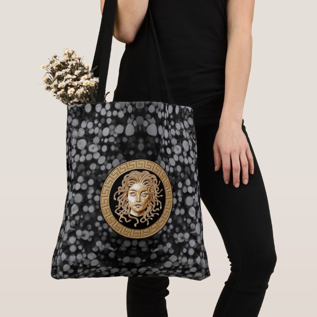Luxury Medusa Medalion  Tote Bag (Close Up)