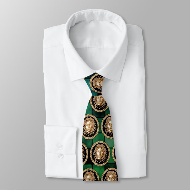 Luxury Medusa Medallion GOLD Tie (Tied)