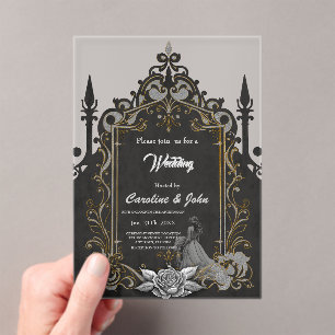 Luxury meets romance. acrylic invitations