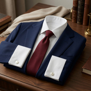Luxury Merlot Red Textured Tie
