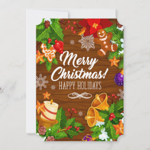 Luxury Merry Christmas Greetings Card