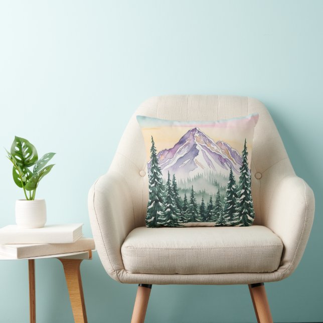 Luxury Merry Christmas pine trees Rainbow Holiday Cushion (Chair)