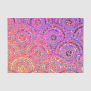 Luxury Metal Foil Glitter Pink Gold Dots Circles Tissue Paper