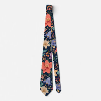 Luxury Midnight Floral Tie