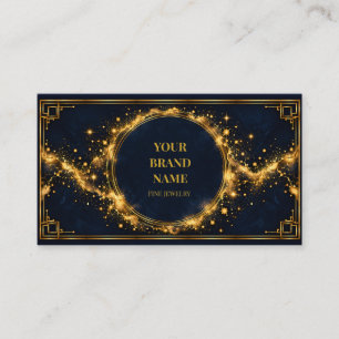 Luxury Midnight Navy Gold Mini Bracelet Wrap Card