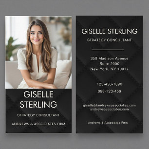 Luxury Minimal Black Professional Photo Business Card