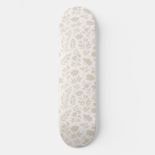 Luxury Minimal Botanical Pattern Skateboard