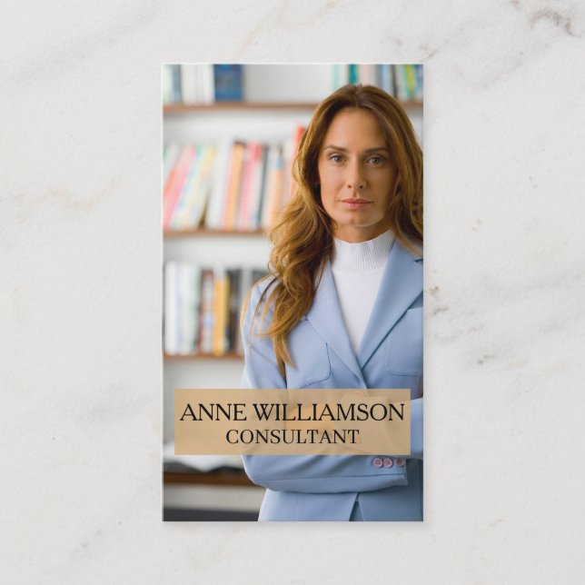 Luxury Minimal Modern Professional Photo Business Card (Front)