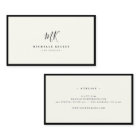 Luxury Minimal Monogram Black Ivory Chic Stylish