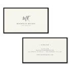 Luxury Minimal Monogram Black Ivory Chic Stylish