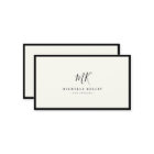Luxury Minimal Monogram Black Ivory Chic Stylish