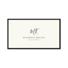 Luxury Minimal Monogram Black Ivory Chic Stylish