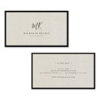 Luxury Minimal Monogram Natural Linen