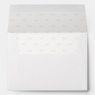 Luxury Minimal Monogram Wedding Envelope