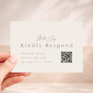 Luxury Minimal QR Code RSVP Card