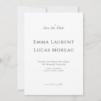 Luxury Minimal Save the Date Elegant Wedding