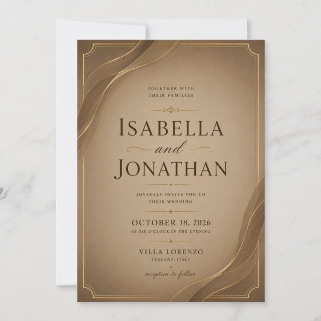Luxury Minimal Wedding Invitation Template (Front)