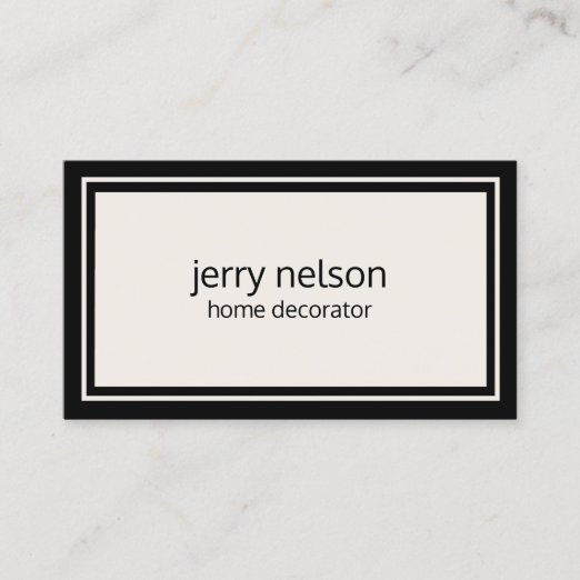 Black And Ivory Business Cards | Zazzle UK