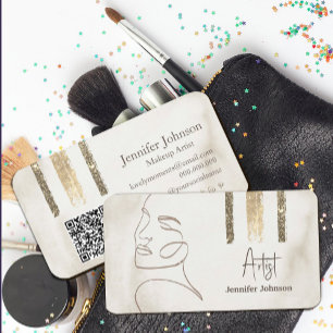 Luxury Minimalist Face Beauty Business Card