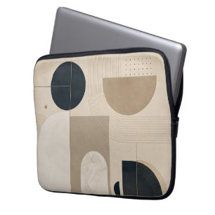 Luxury Minimalist Geometric Abstract Art in NBG Laptop Sleeve