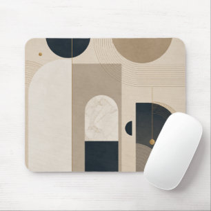 Luxury Minimalist Geometric Abstract Art in NBG Mouse Mat