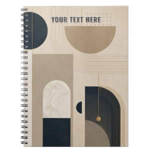 Luxury Minimalist Geometric Abstract Art in NBG Notebook