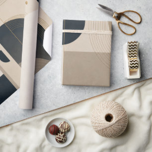 Luxury Minimalist Geometric Abstract Art in NBG Wrapping Paper