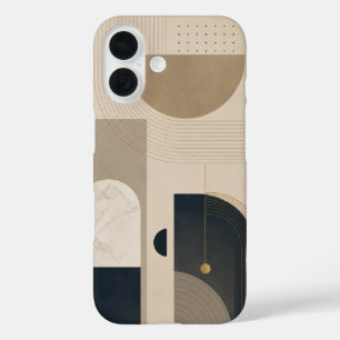 Luxury Minimalist Geometric Abstract Design in NBG iPhone 16 Case