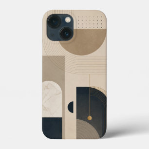 Luxury Minimalist Geometric Abstract Design in NBG iPhone 13 Mini Case
