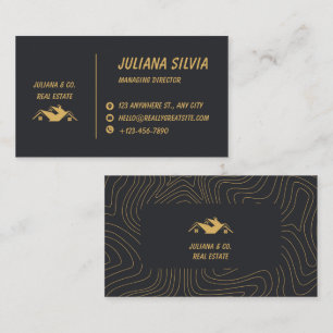 Luxury Minimalist Gold Real Estate Agent Card