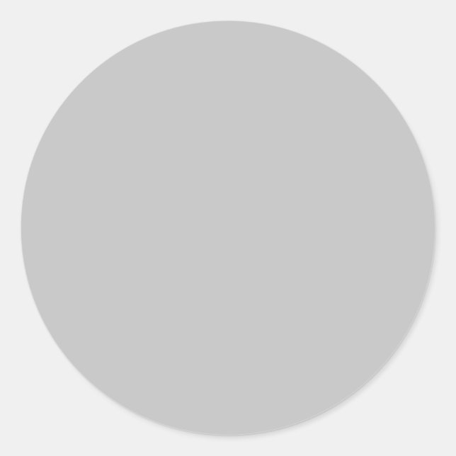 Luxury Minimalist Grey Round Stickers (Front)
