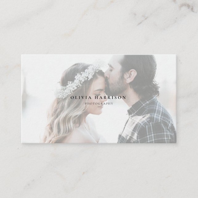 Luxury Minimalist Photography Business Card (Front)