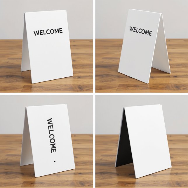 Luxury Minimalist Table Tent Sign Display (Stand out with tabletop signage that sells. #PromotionalSignage #TableTopDisplays)