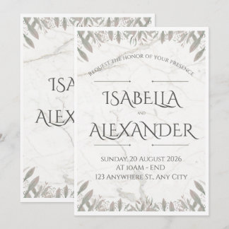 Luxury Minimalist Wedding Invitation