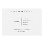 Luxury Minimalist White Candle Product Label