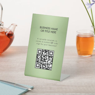 Luxury Mint Green Beauty Salon  Signage Pedestal Sign